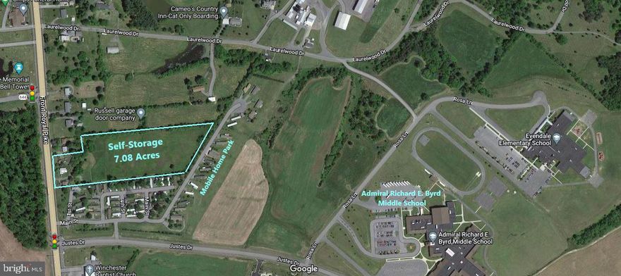 SVN is excited to introduce a 7.08 acre, site plan approved Self-Storage Development Opportunity along busy Front Royal Pike (Rt #522). The project is near the lighted intersection at Papermill Road. This section of Rt #522 is a corridor of new residential housing including; Single Family, Town Homes, Apartments and a Mobile Home Park. All this new growth creates the need for a centrally located self-storage facility in the immediate area. The site plan calls for 96,075 square feet with a VDOT approved entrance already installed with curbs, gutters and storm water drainage. The facility was designed with a mix of walk up and interior climate controlled spaces, with a capacity of approximately 800 units. Excess dirt on hand to balance the site. The planning is complete, it is now time for architectural execution of the plan. Don't miss this self storage development opportunity!