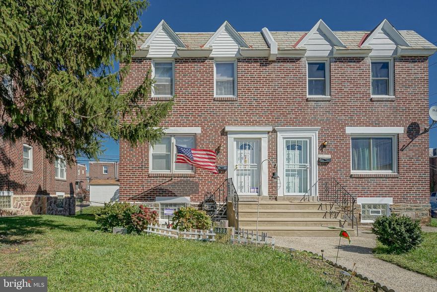 Wow no way! Here is one of the good ones! This is a beautiful Twin home located on a very nice block in Northeast Philly. This home consists of 3 full bedrooms and 1 full bathroom. This home has been cared and loved for a long time. Step inside a nice living room carpeted, then followed by the dining room which shows the original and very nice hardwood floors. A gorgeous kitchen that was completely redone in recent years. Plenty of cabinet and counter space and very clean. There are sliding doors in the dining room that lead out back to a great size deck. The setting is just perfect.  You still have plenty of space for parking and there is still an awesome size grass yard section that is wonderful outdoor useable space! The deck just needs your paint and tools for one weekend, and then it will shine and be super enjoyable! Upstairs there are 3 bedrooms and the main hall bathroom. Two of the rooms have ceiling Fans. The carpeting is in nice condition. The hall bathroom is also very nice with nice tiling and a bath fitter. This home has central air! The HVAC system  was installed approximately 10 years ago. So thats a great age for this system. The basement is partially finished which creates the perfect space for a Rec Room Area. This home is just right in every way! A true creampuff right here!