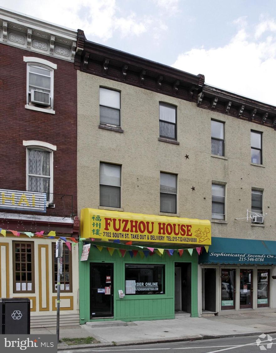 Positioned at the highly visible intersection of 22nd & South Streets, this 2,722 SF rowhome presents a rare mixed-use development opportunity in one of Philadelphia’s most active urban corridors. The property sits just off the corner, with the three opposing corners anchored by national retailers including Wawa, CVS, and Starbucks—creating a strong retail node with consistent foot traffic and visibility.

Zoned CMX-2, the property permits a variety of commercial and residential mixed-use uses. The building is currently mid-construction, allowing a buyer to take over existing plans or redevelop to suit their needs. Additionally, the site—together with the adjacent corner—offers potential for future assemblage for a fourth national tenant.