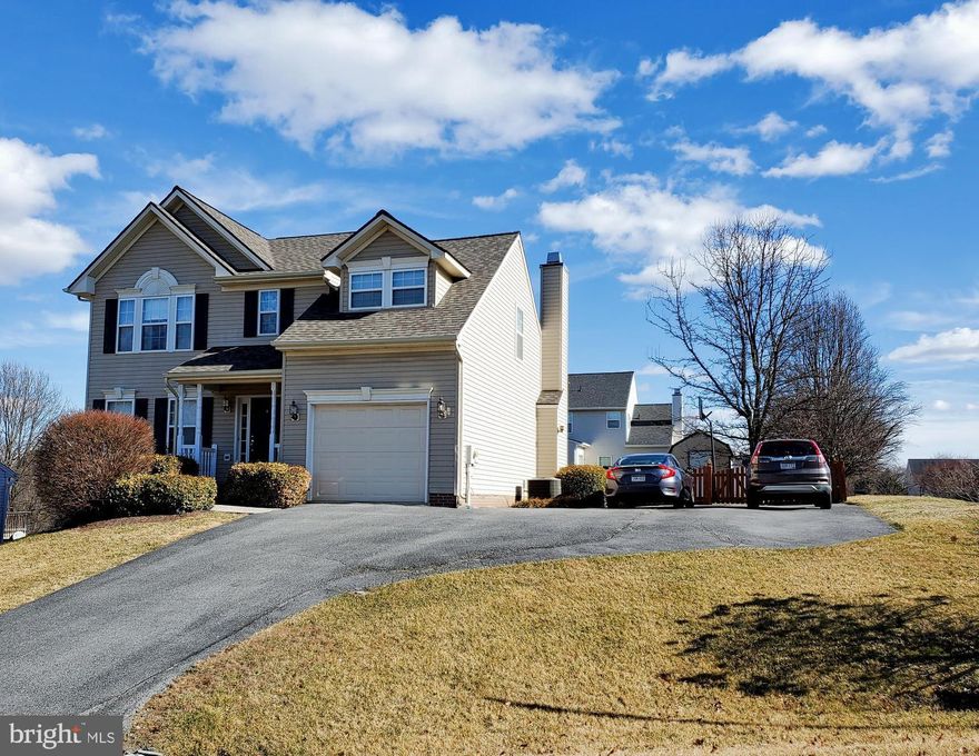 TAKE ADVANTAGE OF OWNER RETIRING & RELOCATING - WELL MAINTAINED 4 Bedroom, 2 1/2 Bath Colonial situate on corner lot in Well Established Subdivision.  Fenced Rear Yard with Large Storage Shed & Concrete Patio - 1 Car Garage w additional Off-street Parking.  This Home Offers New Roof w 50 Yr Architectual Shingles. Reverse Osmosis System in Kitchen as well as Water Softener, Island in Kitchen, Newer Heat Pump 2017. Open Floorplan   with Wood Burning Fireplace & Custom Built-Ins, Hardwood Floors T/O Main Level. Basement mostly finished with Family room & Dance Floor Area. Also Finished room that could be Study, Office, Gym, Or 5th Bedroom - spacious area for storage also. Located approx. 4 miles off I-81 convenient to Schools, Shopping, Hospital, P & G, Coast Guard, Amazon, VA Center. Easy to show - Call Listing Agent to Schedule a Time - Do Not E-Mail.