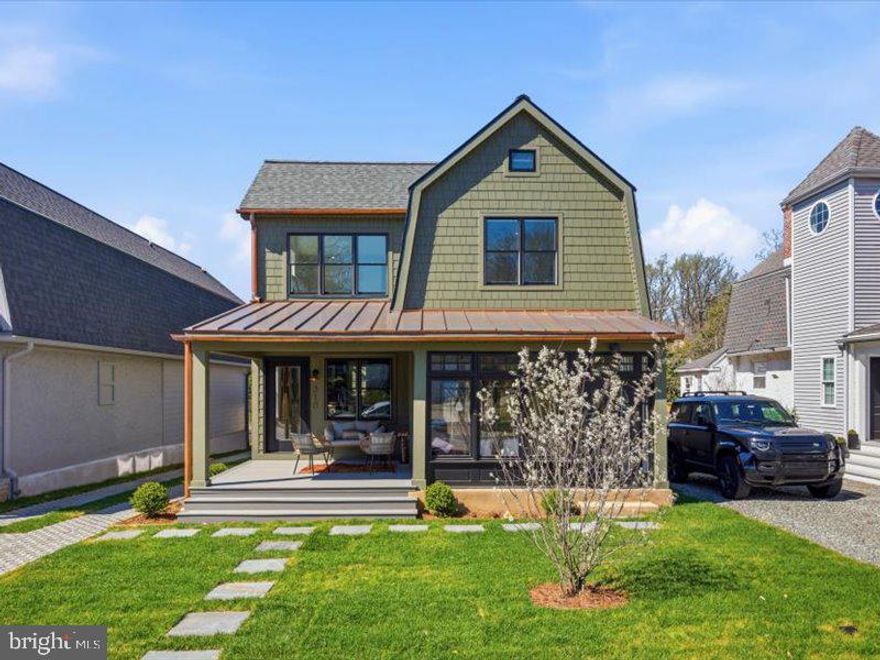 Welcome to 318 Dudley, a fully renovated home that has been thoughtfully reimagined, where design leads the way through refined finishes, intentional color choices, and a layout that balances style with everyday livability.

From the moment you arrive and take in the James Hardie siding, all new Pella windows, paver driveway, PA Bluestone walkway, and copper gutters and roof accents, the attention to detail is clear.  Step onto the front TimberTech porch that is covered with a poplar tongue and groove ceiling and into a welcoming dining area, anchored by white oak hardwood floors that run throughout the home. The kitchen offers excellent workspace and features Quartz countertops, Bosch appliances, including a built-in convection speed oven/microwave, along with a convenient breakfast bar. The first floor provides flexible living and dining space to suit your needs.

Toward the rear of the home, a bright and spacious family room offers a comfortable gathering space. This level also includes a full bath, a laundry area with new Whirlpool appliances, and a glass door leading to the rear yard and rain garden and two-car garage.

Upstairs, the primary suite features high ceilings, California Closets, and a well-appointed bathroom with a teak double vanity, Bedrosian tile shower, and a freestanding Japanese soaking tub. Three additional bedrooms and a hall bath complete the second floor.

The full basement, finished with slate tile flooring, provides excellent additional living space, along with a fifth bedroom and a full bathroom.

This home is on a great residential street within walking distance of all Narberth has to offer.