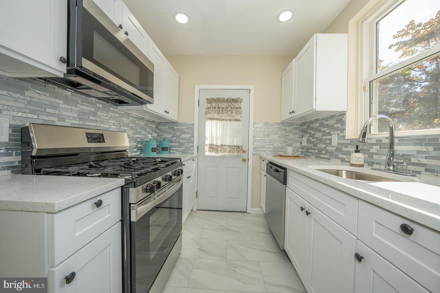 This fully renovated House is in most desirable area in Yeadon , PA. This completely renovated semidetached (Twin) property is one of a kind. You walk up to a open landing just before you go in to the main door. You walk trough the maid door  to find a really high end carpeted living room to the wood floor dining area to the brand new kitchen with granite counter tops. All the kitchen appliances are brand new. There is a brand new full bath room in the first floor. Second floor you will find 3 really good size bedroom with lots of closet space and a completely renovated bathroom. Second floor is also have really high end carpet. Lower level you will find  fully finish basement with utility and laundry area.  There are  1 cars garage and parking driveway back of the house. House is conveniently located block away public transportation, school, groceries, restaurants, park and many more. This is easy to show, make your appointment today.