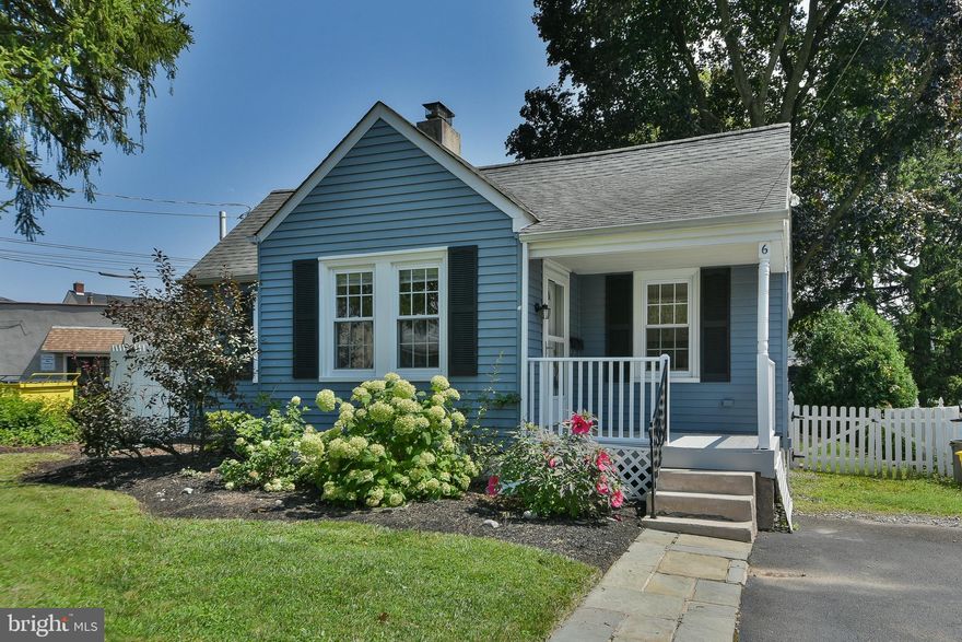 The quintessential 1920's charming bungalow, in the heart of Flourtown! This home screams curb appeal, from the white picket fence, to the slate walking path leading up to the front porch. Enter into a freshly painted home. Living room / eat-in kitchen combo. Original hardwood floors throughout this gem! Brick wood burning fireplace in living room. Kitchen features peninsula and recessed lighting, gas cooking, and Dishwasher and Refrigerator included. Heading down to the basement you will find one of the cleanest basements ever, with Washer & Dryer included.  Brand New Heater 2023. Back upstairs find the first bedroom with custom built in cedar closet and shelves. Second Bedroom features a large walk in closet with new carpet and ceiling fan. Hall bathroom has also been updated. On the rear of the home, a large covered patio overlooking the fully fenced rear yard and storage shed. Please see the requirements for leasing this beautiful property in documents. Make sure to review PRIOR to making appointment. First, Last, Security at Lease Signing. No Smoking.
