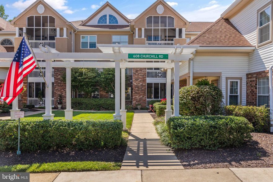 Price Improvement .... Location Location Location in English Country Manor - Beautiful 2 Bedrooms 2 Full Baths with a Den,  Screened Porch backs to Woods/Trees and a ONE Car Garage (#34 Deeded together with the unit) 2nd Level only one set of steps- Tucked Away yet  close to Restaurants, Shopping, Schools, Theatres, Banking, Local Parks and SO much more ! Primary Bedroom with Walk In Closet Primary Bath with Soak Tub, French Door leads to Screened Porch perfect for your Morning Coffee or that Evening Cocktail, Enjoy Lunch or Dinner while enjoying the Scenery- Bright and Spacious Living Room and Dining Room, All NEW Flooring and Freshly Painted throughout, Updated Kitchen with New Counter-Tops, Stainless Appliances, Full Size Washer and Dryer in Unit ,  Seller is offering a 1yr Home Warranty !! Community Association Fees include Water, Sewer, Trash, Lawn Maintenance, Snow Removal, Community Clubhouse, Swimming Pool, The Grounds are Beautifully Maintained ALSO two assigned Parking Spots and plenty of Guest Parking!