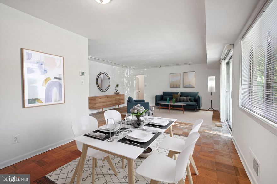 *ALL UTILITIES INCLUDED* Extraordinary living in Parkside! Clean, maintained, and recently updated 2BR, 2BA condo available OCT 15th. Over 1,200 sqft of living space featuring wood floors, a gourmet kitchen with stainless steel appliances, granite countertops, and new floors. You'll love the spacious main living space - kitchen opens to the bright and sunny dining area and living room. Enjoy the expansive balcony big enough to fit a seating area and table for relaxing, reading, and dining. Continue to the two large bedrooms with huge closets, and panoramic windows. The updated hall bathroom has a tub/shower and the connecting primary bathroom has also been updated with tasteful finishes. Separate storage area space. Laundry is conveniently located close to the unit. Minutes to Grosvenor Metro, Grosvenor Market, Meridian convenience store, 495, 270, NIH. Good credit, no pets, no smoking, please. Schedule a showing today! Photos are virtually staged.

Two year lease preferred. No smoking or pets allowed.