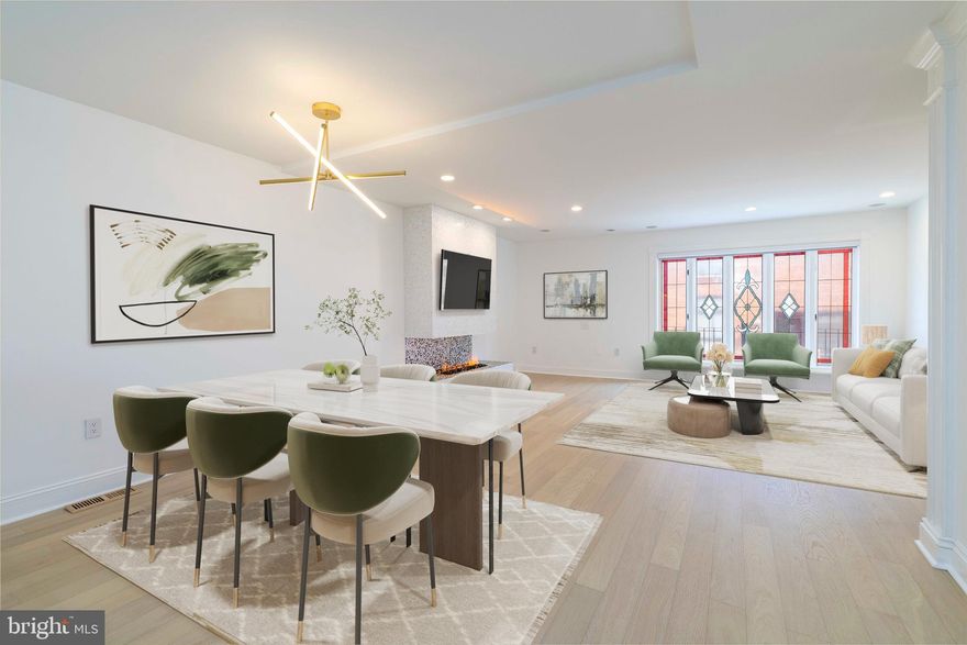 Sophisticated Society Hill Residence with 2 Parking & Outdoor Spaces

Beautifully updated and ultra-wide, this 3-bedroom, 3-bath home with garage plus off-street parking sits in the heart of historic Society Hill. Blending refined finishes, smart technology, and multiple private outdoor spaces, this residence offers the best of modern living in one of Center City’s most coveted neighborhoods.

Step inside to a spacious entryway with custom storage, including a full walk-in closet. The first-floor bedroom, complete with en-suite bath and oversized built-in closet, is ideal for guests or a private home office.

The main level impresses with brand-new hardwood floors, floor-to-ceiling windows, and a seamless open layout. The chef’s kitchen features a full Thermador appliance suite, generous pantry storage, and flows effortlessly to a tranquil backyard oasis with built-in planters and mature trees. The living room is highlighted by a Juliet balcony, steam fireplace, and integrated sound system—all connected to a whole-home smart setup.

Upstairs, the primary suite is a true retreat with a spa-inspired bath showcasing double vanities, a freestanding soaking tub, and a dual walk-in shower. A large custom closet and laundry room complete this level.

The top floor hosts a second primary suite with its own walk-in closet and direct access to a private roof deck, perfect for entertaining or quiet relaxation.

With garage plus additional off-street parking, and a premier location just steps from parks, dining, and all of Center City, this is a rare Society Hill opportunity.

Schedule your private showing today.