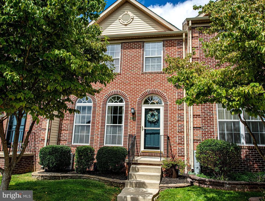 Welcome to 518 Callander Way!  This amazingly spacious townhome is in the desirable community of Monmouth Meadows!  Featuring a three-level bump-out, it is tastefully decorated through and through with abundant square footage on every level!  The main level features an oversized living room and open floor plan with hardwood floors throughout.  The kitchen is well appointed with 42-inch cabinetry, granite counters, custom back splash, under counter lighting, updated stainless steel appliances (2019), pantry and island space.  The adjoining dining room is ideal for family dinners and the French doors lead to a maintenance free deck with trek decking added in 2021!  The upper level of the home is notable for the magnificent owner's suite with vaulted ceiling and TWO walk in closets!  The owner's spa bath has been updated and showcases dual sink vanity, soaking tub, and standing shower with new glass surround and shower door!  Two additional bedrooms and another full bathroom complete the upper floor of this lovely home!  The lower level is completely finished with an oversized family room and a built in dry bar area.  A third full bathroom, storage area and laundry area round out this space and features a rear exit as well.  This home is perfectly situated on Callander Way backing to lush trees providing privacy and year-round nature views from the maintenance free deck.  It is in close proximity and just a short walk to the neighborhood tot lot/playground.  Assigned parking for the owner's is another plus and there is also ample visitor parking.  Community amenities include a club house, pool, exercise room along with walking paths that lead to the Abingdon Public Library and Harford Glen Park.  This community is centrally located with ease of access to dining, shopping, I95 and Route 40, leading to all points north and south!  Updates include:  A new roof 2023, new water heater 2023, kitchen stainless steel appliances 2019, built in closet organizers in one of the owner's walk-in closets and updates to owner's spa bath!  518 Callander Way is a perfect place to call home!