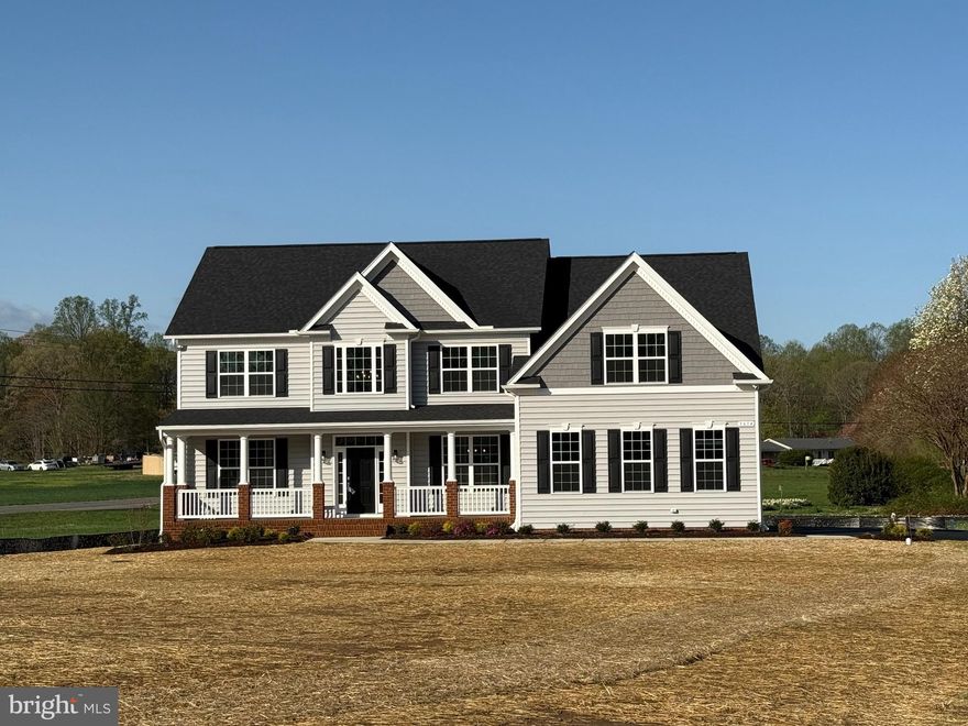 QBHI's popular Hampton floorplan in Rebecca's Field located in Huntingtown.  This home has a 2.5 sideload garage, screened in back porch and deck overlooking the beautiful backyard. Inside there is upgraded flooring, kitchen, 2 story family room with a gas fireplace, owners suite has tray ceiling and full bath with deluxe shower and huge walk in closet.  Basement is unfinished for storage and future plans.