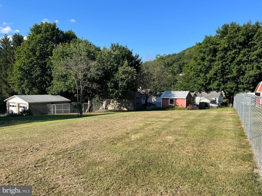 Lonaconing building lot with public water, public sewer, electric and natural gas hookups at the street.  Lot is fenced and has fruit trees.  Located on a quiet residential street with pretty mountain views.  Two storage buildings at the rear of the property are included.  Mountain Ridge School district.  Located 15 minutes from Frostburg State University.  This lot is ready to build your new home.