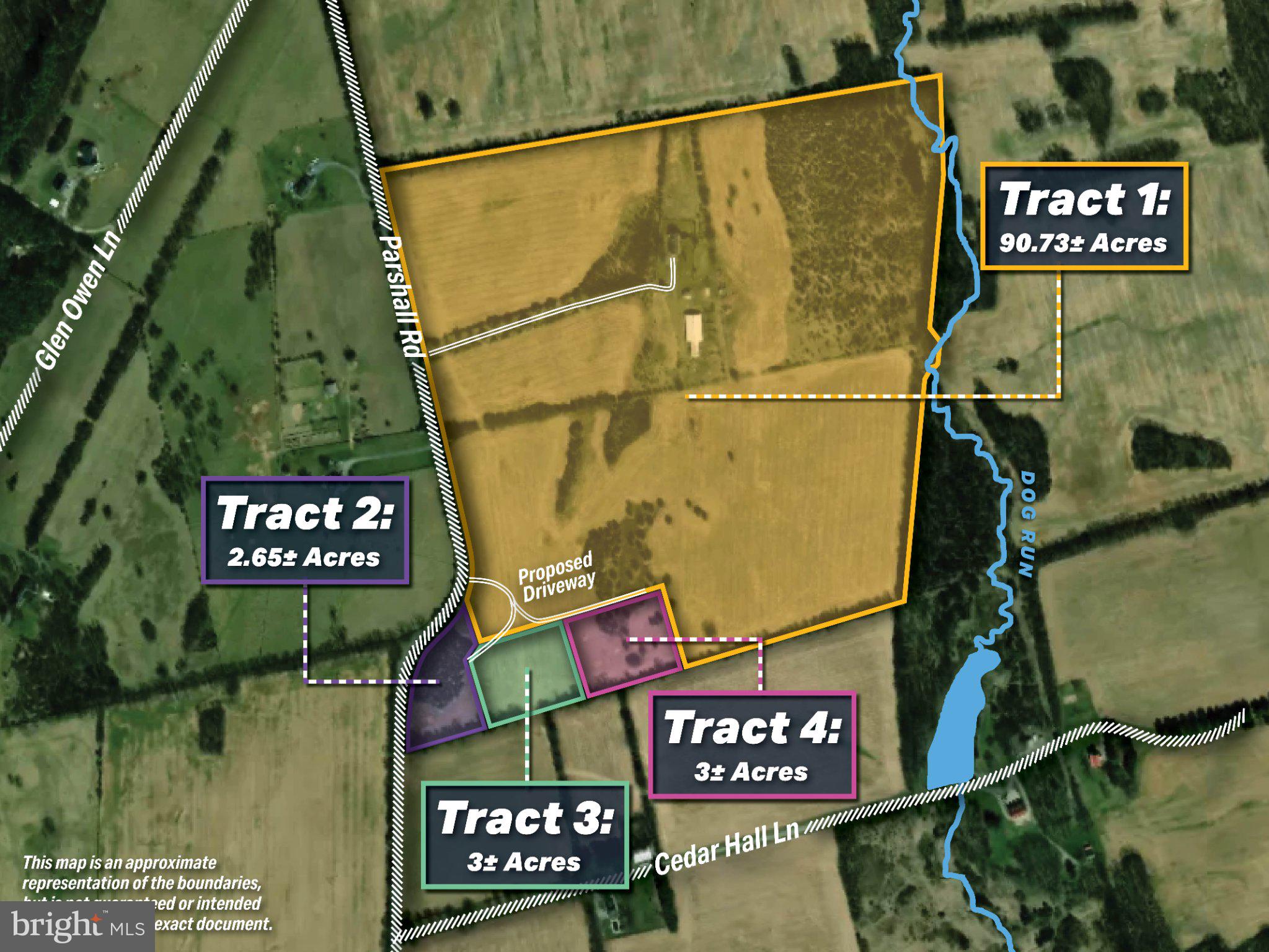 TRACT 3: 3+/- ACRES OFF PARSHALL ROAD