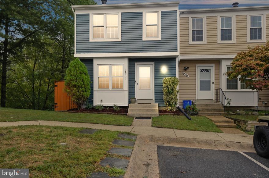 Welcome to 18731 Birdseye Drive, a beautifully maintained end-unit townhome in the heart of Germantown. Offering three bedrooms and three full bathrooms, this home features an open layout, modern updates throughout, and a spacious wraparound deck ideal for entertaining or simply enjoying the outdoors.

The main level includes a bright living and dining area that flows into the updated kitchen with stainless steel appliances. Step outside to the large deck overlooking the fully fenced yard, perfect for gatherings or quiet evenings at home. Upstairs, you’ll find three comfortable bedrooms and two full bathrooms, while the lower level offers a versatile open space with a full bath, laundry room, and walkout access to the backyard.

As an end unit, this property enjoys extra natural light and a slightly larger yard, creating a more open and airy feel. Recent updates include a new roof, expansive deck, updated windows, HVAC, luxury vinyl plank flooring, hot water heater, and sliding glass doors on both the basement and main levels.

With its inviting layout, thoughtful upgrades, and convenient location, this move-in ready home is a wonderful opportunity in Germantown.