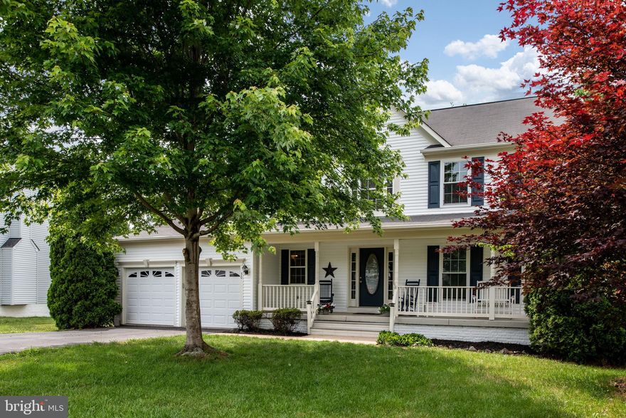 Accepting Backup Offers. 4 Bedroom Colonial with attached 2 Car Garage located in the lovely North Stafford Community of St Georges Estates! Fantastic Country Porch perfect for your favorite rocking chairs! The large Family Room with a wood-burning Fireplace is located just off of the Kitchen. The Spacious Master Suite has a Vaulted Ceiling, Large Walk-in Closet, and Soaking Tub!  New Stove, New Sliding Door from Walkout Basement, New Carpet, Fresh Neutral Paint! Basement offers room to grow if desired with two full windows. The Partially Fenced Backyard offers a Large Deck backing to trees and a walking/jogging path. Quick access to I-95/Express Lanes, VRE Options, Quantico, Shopping, & Restaurants!