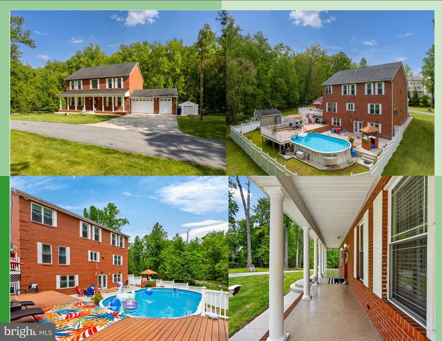 Discover a home that truly has a soul — Welcome to 4603 Lathe Road, a grand brick Colonial with a total of 6350 SQ. F.  ON THREE LEVELS. Stuck away on a quiet, tree-lined private road in the heart of Owings Mills New Town.
Here, you’re not just buying a house… you’re stepping into a lifestyle of space, privacy, comfort, and nature, all wrapped into one.
Set on a full acre of peaceful greenery, this 6,350 sq. ft. retreat feels worlds away from the everyday rush, yet it sits right in the middle of New Town with every convenience just moments away. Drive down the secluded lane, and the home comes into view like a timeless estate — proud, inviting, and beautifully maintained. The stately front porch with its classic columns welcomes you home even before you step inside.
Open the door, and a sun-drenched two-story marble foyer greets you with a sense of elegance and openness. To the left, a warm, comfortable family room invites gatherings. To the right, a spacious office offers quiet focus with room for multiple workspaces — ideal for today’s lifestyle.
Walk further inside and the heart of the home reveals itself: a bright, open flow of living room, dining room, and kitchen, designed for connection and effortless living. Large windows frame views of the greenery outside, bringing nature indoors. The kitchen is both beautiful and practical, featuring a striking granite island, high-end appliances, recessed lighting, a stylish backsplash, and two generous pantries for the cook who loves organization.
From the kitchen, step out onto the expansive three-level deck, where mornings begin with coffee and birdsong, summers unfold around the sparkling 18x33 saltwater pool, and evenings end with dinners under the stars. Perched on a gentle hill and surrounded by mature trees, the outdoor space offers true privacy — a rare luxury in this area.
Upstairs, four large bedrooms create space for everyone. The owner’s suite is its own sanctuary, complete with a private sitting area, multiple walk-in closets (including a dedicated shoe closet!), and a spa-like bathroom with soothing lighting, music, a whirlpool tub, and a custom shower with dual heads — a daily retreat.
The walk-out lower level extends the home’s versatility even further. Thoughtfully designed as a full independent apartment, it includes two additional bedrooms, an office/flex room, a beautifully updated bathroom, a full kitchen with all appliances, a separate laundry, and a spacious living area with direct access to the backyard and pool. Whether for extended family, guests, or rental income (previously rented for $2,300/month for 4 years), this level adds tremendous value.
This is a home where you can spread out, breathe deeply, entertain freely, and truly live.
A home where nature surrounds you, yet everything you need is minutes away.
A home offering space, charm, character, and possibilities — all in one of Owings Mills’ most desirable and convenient locations.
4603 Lathe Road is more than a property.It is an experience — and it’s ready to welcome its next chapter.