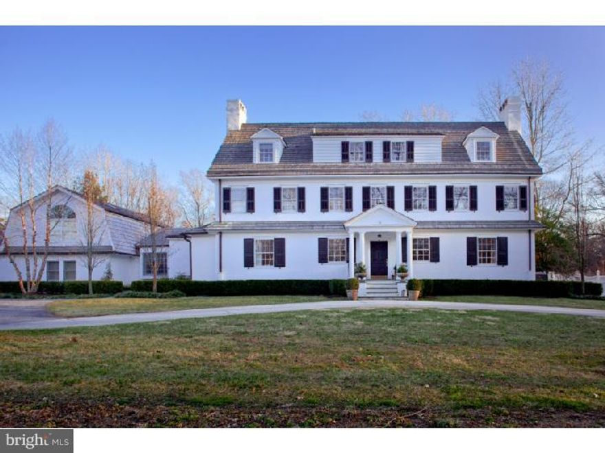 Absolutely spectacular and meticulously maintained 6 bedroom, 4 full and one half bath colonial seamlessly couples elegant country living with state-of-the-art modern amenities.  Situated on 1.8 pristine, flat acres in highly desirable Devon neighborhood, this home epitomizes charm, luxury and careful attention to detail in every way. Specific highlights include master suite with sitting room, fireplace and double marble baths, oversized gourmet Chef's kitchen, vaulted ceiling great room with hearth and attached breakfast room, elegant butterfly stair and formal entry, 1.8 flat pristine acres with pool, sun-drenched formal living room with gas fireplace, warm cherry paneled den with built-in entertainment center, and guest suite/at-home office above the attached 3 car garage.