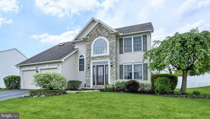 Lovely, immaculate colonial ready for you to call home. Beautiful front door. Only one-year old. Tiled EIK with separate Dining Room. French doors open to large 30'4" x 14' Deck and fenced-in yard. Den currently being used as a playroom. Master boasts HW floors, his and her closets and two skylights. Master Bath has double sinks, soaking tub and separate shower. Second floor laundry. Basement is just waiting for your finishing touch!