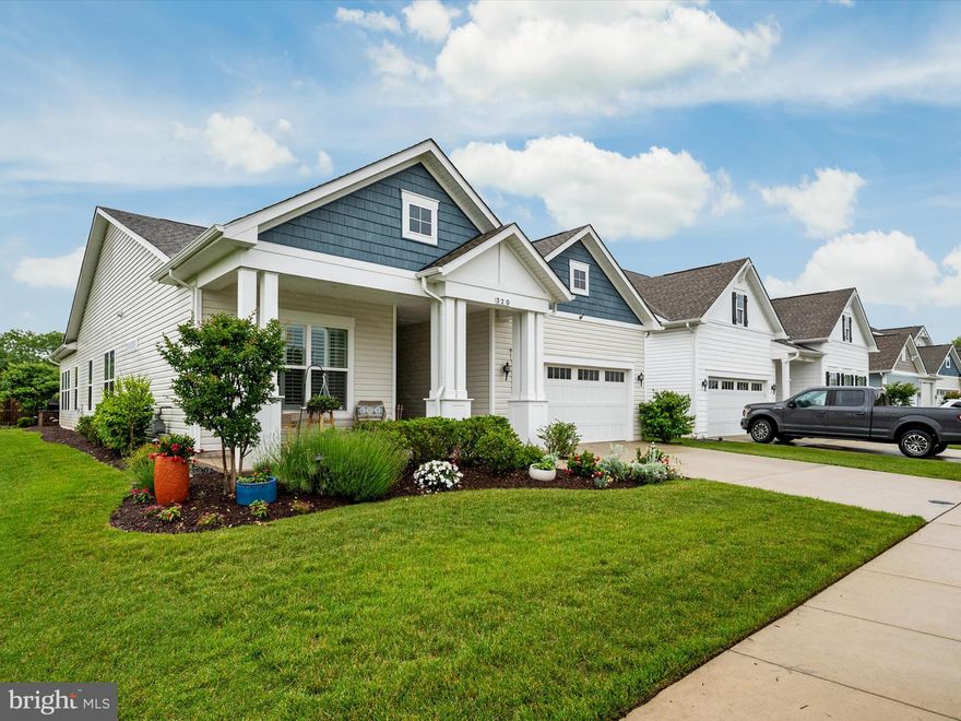 Have it all at 320 Bayberry Drive in the award-winning Four Seasons at Kent Island! This stunning 2021-built home sits on a premium lot adjacent to open space, offering exceptional privacy and abundant natural light. Beautifully upgraded throughout, the home features 10-foot ceilings, a gourmet kitchen with upgraded cabinetry and tile, designer lighting, luxury flooring, and a cozy gas fireplace. The thoughtfully designed layout includes a spacious sunroom/den with bar and flows seamlessly into a custom outdoor living space—perfect for relaxing or entertaining.
Located in one of the region's most amenity-rich 55+ communities, Four Seasons at Kent Island offers an unmatched resort lifestyle. Enjoy a luxurious waterfront clubhouse, indoor and outdoor pools, state-of-the-art fitness center, tennis and pickleball courts, scenic walking trails, water access, a playground, ballroom, and more. Explore nearby Annapolis, St. Michaels, DC and Baltimore. 
Don’t miss your chance to experience resort-style living on Maryland’s Eastern Shore. Floor plans and 360° tour available.