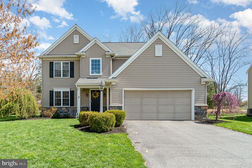 Beautiful Mulberry Court 4 bedroom home located in the highly desirable Cumberland Valley School District, offering the perfect blend of comfort, style, and functionality. With 2 full baths and 2 half baths, this home is ideal for modern living and entertaining.  Two-story foyer that sets the tone for the rest of the home. The first-floor family room features a cozy gas fireplace, perfect for relaxing evenings. The heart of the home is the spacious kitchen, complete with gas cooking, a large island, and plenty of room for gatherings.  The primary suite is a true retreat, boasting a luxurious updated shower in the en-suite bath.  All bedrooms generous in size.  Downstairs, the finished lower level offers a versatile game room (pool table stays), bar area, home office, and an additional half bath—ideal for a second family room or entertaining guests.  Enjoy outdoor living on the paver patio featuring a built-in outdoor kitchen, perfect for summer barbecues and get-togethers. With gas heat, low taxes, and a prime location, this home checks all the boxes. Don’t miss the opportunity!