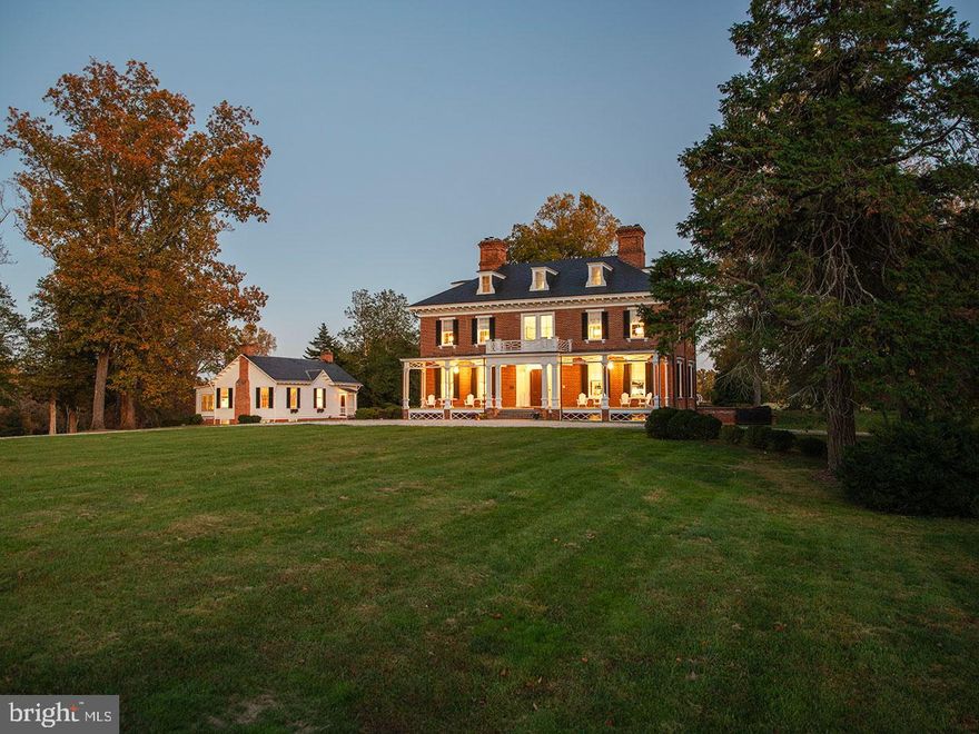 Only on a rare occasion will you find such an extraordinary estate come on the market near Charlottesville, VA.  Cobham Park, c. 1856, provides architectural beauty, a natural pristine setting, historical significance, and has been impeccably restored/updated.  Sited on the highest knoll on 286 acres, Cobham Park offers a tranquil, private & secure setting yet it is located an easy 5 minute drive to Keswick Hall & a 20 minute drive to Charlottesville & the University of VA.  The significant restoration in 2018 included all new systems (electrical, plumbing, geothermal, generators) while preserving the original and beautiful architectural features.  While the cook will love the spacious kitchen with custom Officine Gullo stove  & other top-of-the-line appliances, the entertainer will love the ambience of the old kitchen turned into a Pub.  The home consists of 5 bedrooms & 5.5 baths.  The grounds include a stunning pool & charming brick pool house, 5 cottages, several barns, a large workshop, lush fenced pastures & mature hardwood forests.  This estate is not under a conservation easement but would make a good candidate.