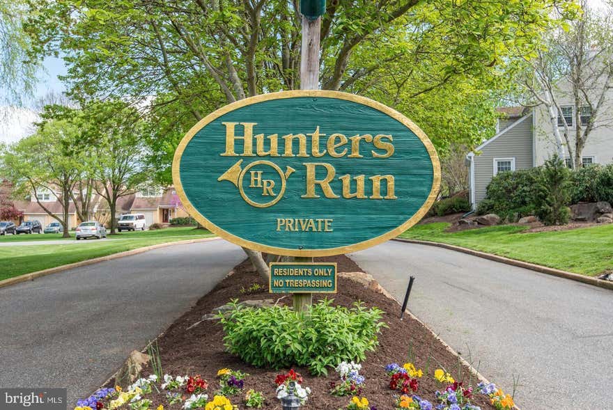 Welcome to this lovely 3 bedroom,  2.5 bath townhome located in the Hunters Run Community in Newtown Square.  Enter into the foyer with vaulted ceiling & skylight, adding a spacious feel and ample natural light to the space. The bright and open floor plan with beautiful hardwood flooring has a sunken living room w/ stone surround gas fireplace and sliding doors leading to the deck. The dining room and updated kitchen makes this space perfect to host family and friends. The kitchen is eat-in with plenty of cabinetry, upgraded countertops and ceramic tile floor.  An office/den, half bath, laundry room and interior access to the one-car garage complete the main level.  On the second level you’ll find the primary bedroom with updated full bath & walk-in closet. Two additional spacious bedrooms with ample closets, and another full updated bath complete the second floor. The unfinished lower level provides an incredible amount of square footage and storage space making the possibilities endless.   Enjoy shopping and dining in Newtown Square, leisurely nearby parks, and easy access to major routes to Center City, train stations, and the airport. Don’t miss out on this spectacular opportunity to make this home your own!