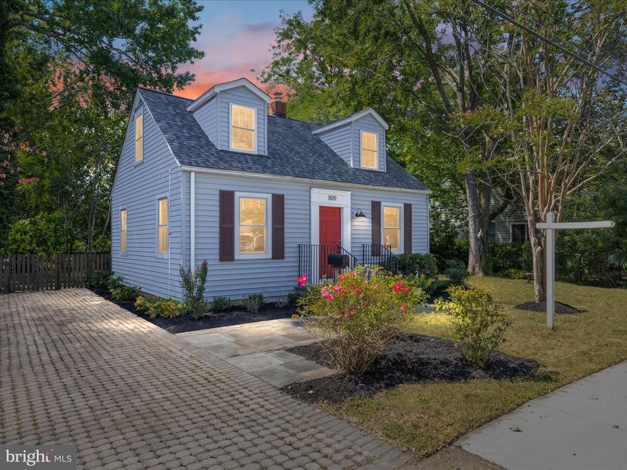 **Offer deadline Monday, 9/8/2025 at 5:00 PM Seller reserves the right to accept offer at any time** Welcome to 1109 Van Buren Street, an adorable 3-bedroom, 2-bathroom Cape Cod nestled in the sought-after Colony Hills neighborhood of Annapolis. Set on a generous lot with a fully fenced backyard and charming patio. Inside, you're welcomed by warm and inviting spaces, with beautiful hardwood floors flowing throughout the main level. The cozy living room offers the ideal spot to unwind after a long day, while the dining room provides a perfect setting for meals with family and friends. The kitchen is both stylish and functional, featuring stainless steel appliances, ample counter space, and plenty of cabinetry for all your storage needs. On the main level, you’ll also find two light-filled bedrooms and a full bathroom with a tub. Upstairs is your private primary retreat—spacious and serene with an updated en-suite bathroom, creating the perfect escape at the end of the day. The backyard is fully fenced, making it an ideal space for kids and pets to play freely. Your private driveway parking offers two spaces. Colony Hills is a well-established community known for its tree-lined sidewalks, friendly neighbors, and fun neighborhood events. NO HOA! Enjoy the convenience of being just a short stroll away from local bakeries, coffee shops, dining, and entertainment. Plus, commuting is a breeze with easy access to USNA, Ft. Meade, Baltimore, Washington, DC, and BWI Airport. Make your appointment to see this one today!