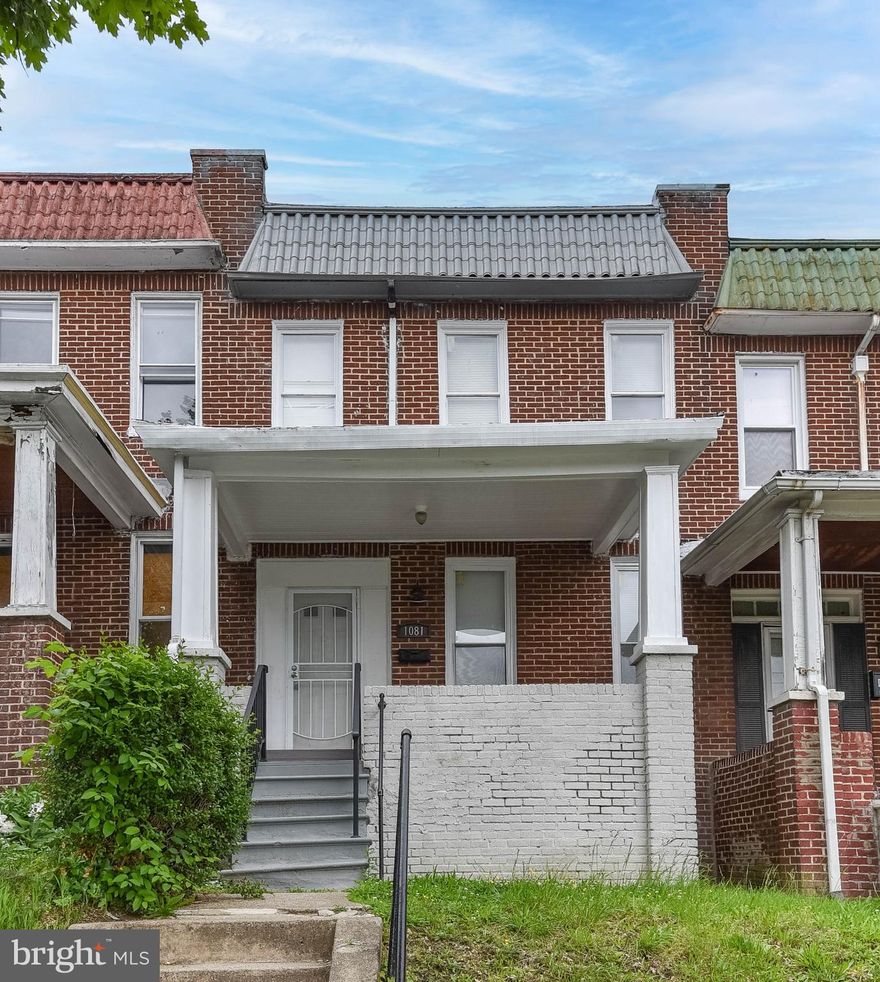 List price to be opening bid at online auction. Online auction to be conducted on Auctioneers website. Bidding begins Friday, May 29th & ends Wednesday, June 3, 2026 at 11:00 AM.  Discover this beautifully updated townhouse in Baltimore City’s historic Franklintown Road neighborhood. Classic charm meets modern convenience, starting with a welcoming front porch that leads into a spacious main level featuring distinct living and dining areas. The updated kitchen boasts sleek stainless-steel appliances, flowing effortlessly out to a private rear deck and fenced backyard—perfect for entertaining. Upstairs, you'll find three bright bedrooms and a full bathroom, all showcasing gorgeous wood flooring type that runs throughout the main and second levels. The full, unfinished basement offers massive potential for storage or customization, already equipped with a reliable HVAC system, furnace, and electric water heater. Per the Seller: HVAC unit is located on the roof.