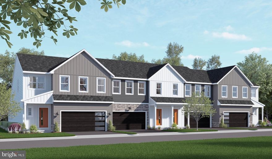 UNDER CONSTRUCTION – AVAILABLE THIS WINTER: This 2-story, end-of row townhome includes a 2-car garage, a 10ft basement with outdoor access, and durable vinyl plank flooring throughout the first floor. The kitchen features stainless steel appliances, quartz countertops, and a large center island. Across from the kitchen is a spacious family room with an ample amount of natural light and a dining area that provides access to the rear deck. The 2nd floor boasts an owner’s suite with an expansive closet and a private bathroom, 2 additional bedrooms, a full bathroom, and a convenient laundry room.