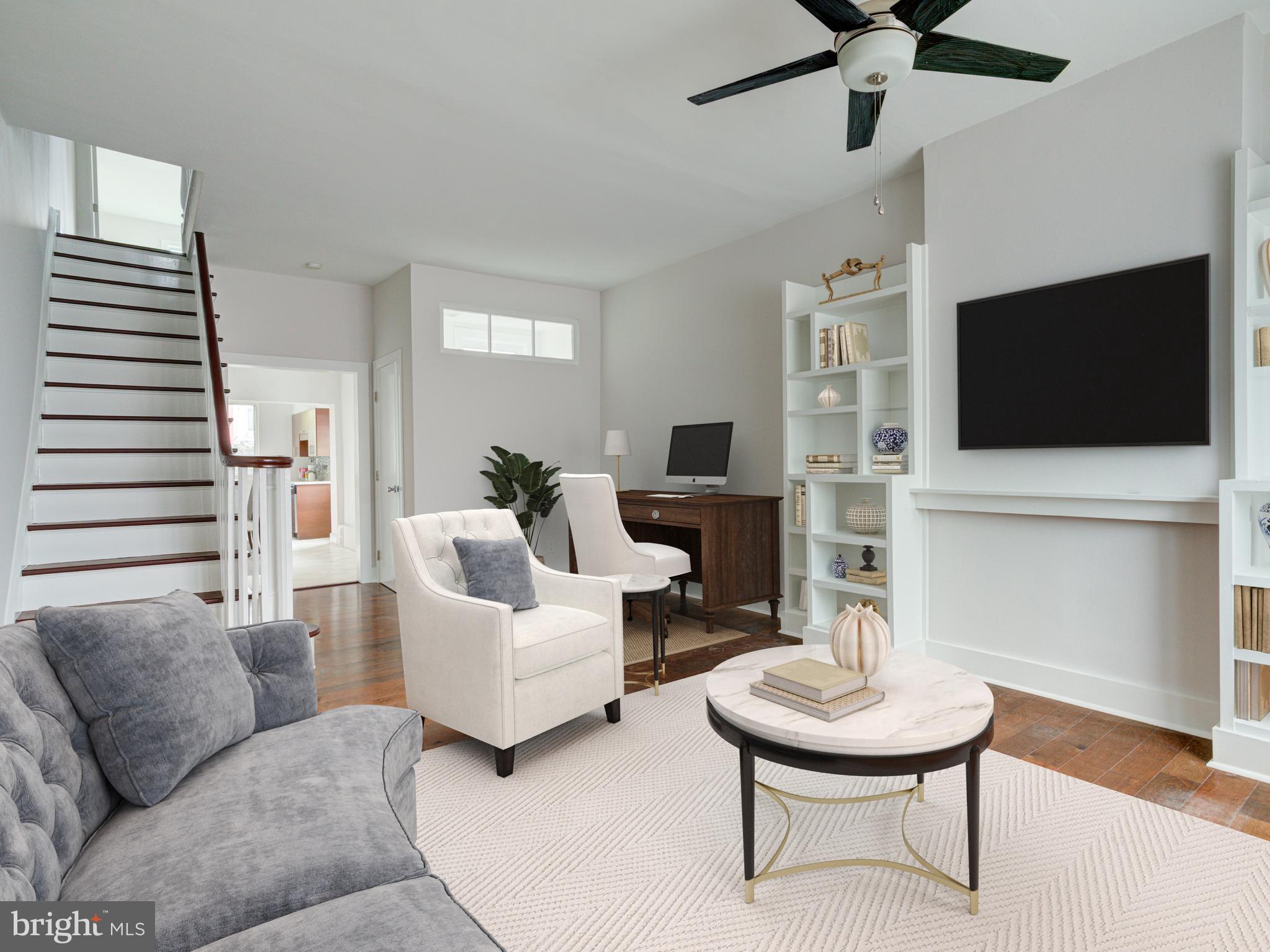 Location location !! Welcome to 631 Gaul, a corner row on a very private and quaint block located between Berks and Montgomery. This is one of the larger 2 bedroom homes, close to 1,300 square feet featuring 2 large bedrooms and 1.5 baths. Property has the best combination of modern updating combined with functionality, gleaming hardwood floors throughout with super updated kitchen and baths. First floor features a massive open space for living and dining room, tonight of light flowing into the modern kitchen with tons of quartz counter space, custom cabinetry and appliances. Back yard is ideal for pets and bbq and there is a large half bath as well on the first floor providing for that functionality. Upstairs features 2 very spacious bedrooms with ample closet space in addition to the laundry area. Have to visit to appreciate some of the original and unique characteristics throughout. Basement provides tons of storage and workspace in addition to being very tall - could be ideal to finish in the years to come. Home has been freshly painted throughout combined with all the systems being updated and well maintained. With low inventory in this price point, make your appointment today as it will not last. Vacant and easy to show !