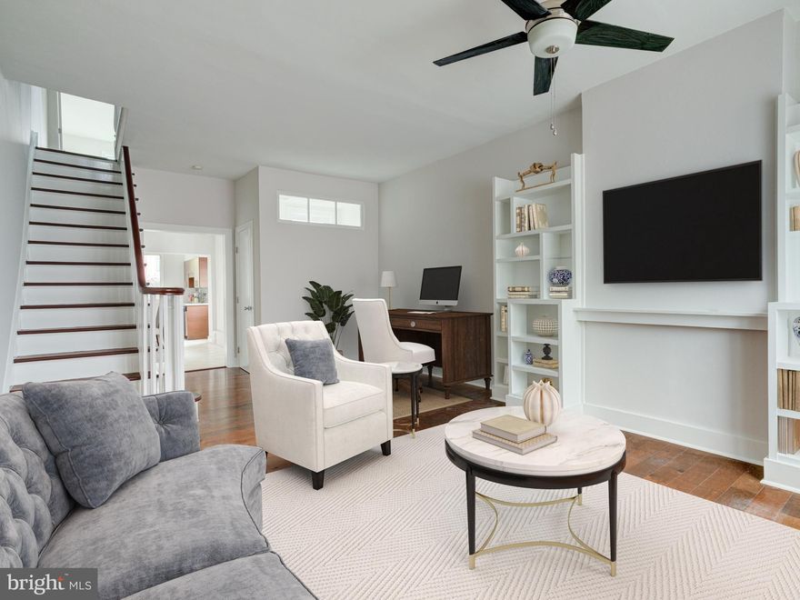 Location location !! Welcome to 631 Gaul, a corner row on a very private and quaint block located between Berks and Montgomery.  This is one of the larger 2 bedroom homes, close to 1,300 square feet featuring 2 large bedrooms and 1.5 baths.   Property has the best combination of modern updating combined with functionality, gleaming hardwood floors throughout with super updated kitchen and baths.  First floor features a massive open space for living and dining room, tonight of light flowing into the modern kitchen with tons of quartz counter space, custom cabinetry and appliances.  Back yard is ideal for pets and bbq and there is a large half bath as well on the first floor providing for that functionality.   Upstairs features 2 very spacious bedrooms with ample closet space in addition to the laundry area.  Have to visit to appreciate some of the original and unique characteristics throughout.   Basement provides tons of storage and workspace in addition to being very tall - could be ideal to finish in the years to come.  Home has been freshly painted throughout combined with all the systems being updated and well maintained.   With low inventory in this price point, make your appointment today as it will not last.   Vacant and easy to show !