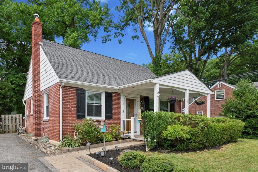 Welcome to this delightful Cape Cod home, perfectly nestled in the heart of Springfield. This inviting residence offers 3 spacious bedrooms, 2 full bathrooms and a finished basement, making it an ideal space for comfortable living. Curb appeal abounds as you walk up the EP Henry paver walkway to the large, covered front porch-perfect for your morning coffee or evening happy hour. Step inside to discover a warm and welcoming atmosphere with a classic layout that includes a cozy living room with recessed lights hardwood floors and several windows with custom blinds (throughout the home). The dining room is bright and airy and opens to the modern kitchen with granite countertops, stainless steel appliances (new dishwasher & Refrigerator), farmhouse sink and breakfast bar. The first floor features an updated, full bathroom with stall shower. In addition, one of the three bedrooms is conveniently located on this level. Currently it is being used as a home office but could easily be the primary bedroom or guest room. Upstairs you will find two good sized bedrooms each with closets and dormer space for cozy reading nooks. The neutral hall bathroom on this level features a tub/shower. The finished basement with new, vinyl flooring offers plenty of additional living space. Currently this space features a music studio with built-in shelves. This could be ideal for a home office or crafting room.  A separate tv/gaming station with built-in storage is also featured here. The laundry, additional storage space and mechanicals including a new hot water heater are in the unfinished portion of the basement. One of the highlights of this property is the expansive, flat yard. Step out onto the large freshly stained deck with easy access from the sliding doors in the kitchen, it's a dream for outdoor enthusiasts, offering endless possibilities for recreation and relaxation. Whether you're hosting summer barbecues, gardening, or simply enjoying the fresh air, this yard provides the perfect backdrop. The interior was freshly painted throughout in 2022. This location in Springfield is a walkers delight with sidewalks throughout and quick access to parks, schools (including the newly renovated high school & literacy center) and library. This charming home provides easy access to all major highways as well as public transportation including the Septa 101 Trolley line. Enjoy many yearlong festivities along Saxer Avenue including parades, dining events and more! Make your move today!