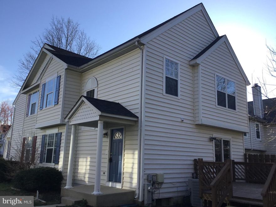 Updated end unit ready for your family. Conveniently located to commute to Baltimore, Washington or Annapolis. This generous 3 level Town home boasts 2 large bedrooms each with ensuite bathrooms. A large living room with access to a generous deck in the back yard. Large formal dining room and adjacent kitchen. The basement is mostly finished with room for another bedroom and a rough-in for another bathroom. Seller will not consider offers until 7 days have elapsed from date of active listing.