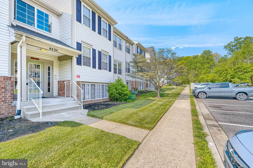 Three minute drive off Belair Road in Perry Hall, tucked away in a quiet spot, backing up to a wooded area.  Lots of parking available for guests for a visit and lots of quiet walking space in the "No Outlet" road to the neighborhood.   Access through wooded area, to playfields, 40 stair steps up to a field way behind a school 300 yards away.
This 2nd floor condo has an open layout which combines the living room and dining space to an open bar to the working kitchen.   Laundry  offers full size appliances in a closet off the kitchen.  A gently used one owner home since it was built.  Walkout to the deck and view into the wooded area to the next road.   Hall to the two bedrooms and two baths.   Primary bedroom offers a walk-in closet and full bath off the bedroom, not off the hall.   Good news, Red Fox Farms Condos were just approved for FHA financing.   Come and tour a well kept, gently used, one level condo apartment.  Condo monthly fee of $280.