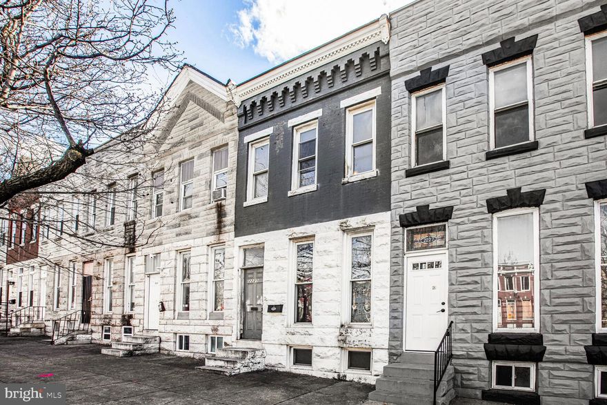 This property is ready for you to make your own or possibly become the investment property you have been searching for!  This 3 Bed/1 Bath home is located near tons of dining & shopping options as well as several parks. It also just a short distance away from enjoying everything the Downtown Baltimore area has to offer.  Schedule your showing today before this opportunity is gone!