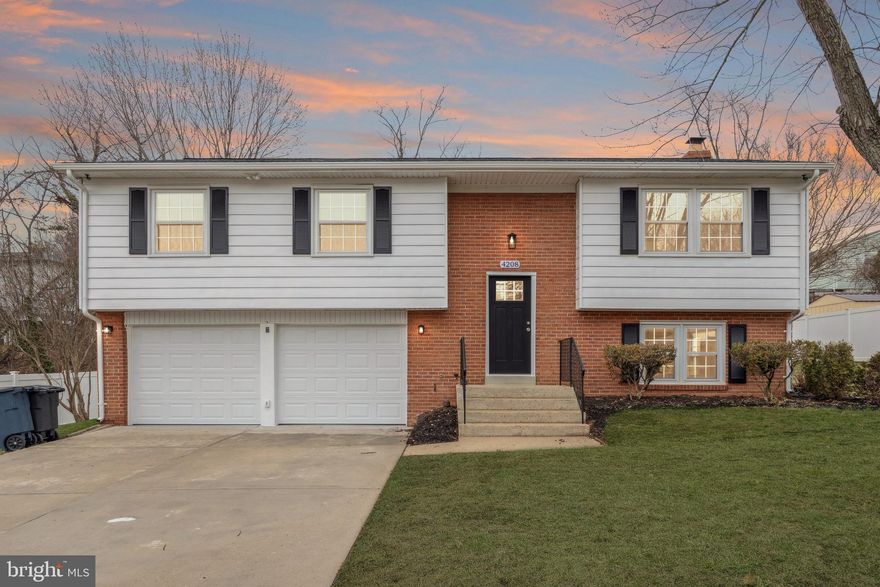 Welcome to 4208 Farmer Place, a beautifully refreshed split-foyer home perfectly positioned in the sought-after Fort Washington community — just minutes from scenic parks, local amenities, and easy commuter access to Washington, D.C. and beyond!

This home has been tastefully updated throughout with modern finishes and functional design ideal for today’s lifestyle. This home offers four spacious bedrooms and three full baths, thoughtfully arranged for both everyday living and entertaining. The main level features inviting living spaces with abundant natural light, while finished lower-level living adds valuable additional square footage that can serve as a family room, recreation area, home office, or flexible use space.

The well-appointed kitchen showcases contemporary upgrades and flows seamlessly into the dining and living areas — perfect for gatherings. Whether you’re unwinding with family or hosting friends, this home provides a welcoming backdrop for every occasion.

Enjoy the best of suburban living with convenient proximity to parks, shopping, dining, and major commuter routes. With its fresh updates and prime location, this home is truly move-in ready — don’t miss your chance!