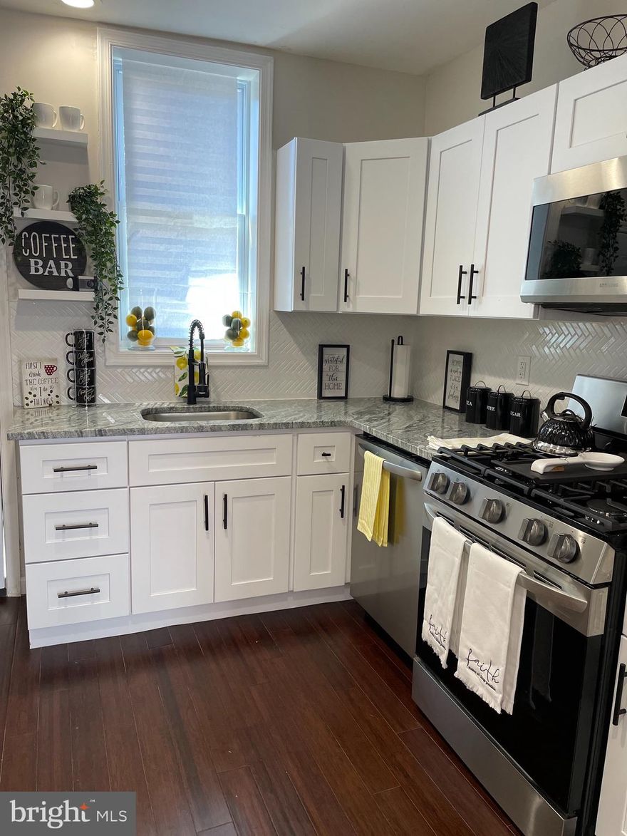 First-time buyers, don’t give up on finding your new home!

This stylishly renovated home may be just what you’re looking for.
This super sweet house takes advantage of every square inch to create a welcoming and comfortable retreat.
This gorgeous home has been meticulously rehabbed from top to bottom.
Beautiful dark Java hand scraped solid bamboo floors lay the foundation for a sunny and open floor plan.
The main level boasts a spacious living room, inviting dining room, and designer kitchen with recessed lighting. Upgraded wood floors, stainless steel appliances including an oven that features an air fryer, and an intricate backsplash round out the total kitchen experience.
The upper level offers two bedrooms including an expansive Primary Bedroom with double closets.
A hotel style bathroom features a bathtub with porcelain tile surround, double vanity sink and Venato II Porcelain Tile Flooring.
The fully finished basement with powder room is perfect for a private gym, additional hosting space, storage or an in-home theater and Washer/Dryer connection.  
____________________________________________________________________________________________________________________
Additional features: New HVAC System with Central Air
                                 New Roof
                                 New Drywall
                                 New Flooring
                                 Newer Windows
                                 New Plumbing
                                 And Much, Much More.
____________________________________________________________________________________________________________________
Close to University of Pennsylvania and Center City.  Nearby Septa Transportation-34 Trolley, G and 52 Bus