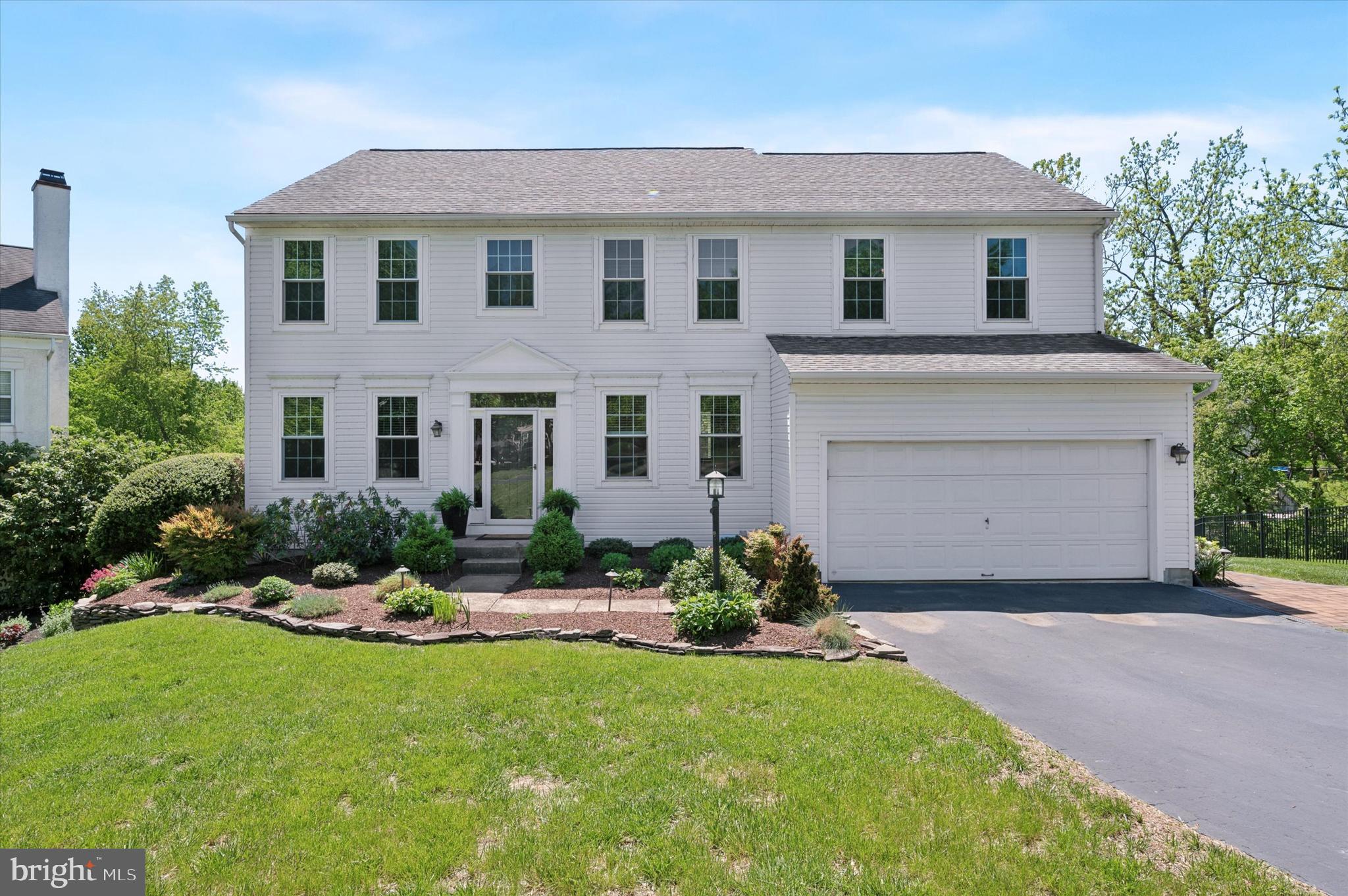 Welcome to 512 Cool Valley Lane , nestled in the sought-after Old Mill Pointe neighborhood! This beautiful 4-bedroom, 3.5-bath home sits on a quiet cul-de-sac in the award-winning Rose Tree Media School District. From the moment you step into the grand foyer, you’ll appreciate the thoughtfully designed layout and tasteful upgrades throughout. The main level features a formal dining room and living room, a private home office with built-in closet organizers, powder room and a spacious family room with a cozy gas fireplace and soaring ceilings. Gleaming hardwood floors run throughout the foyer, office, family room, breakfast area, and gourmet kitchen. The kitchen is a true highlight—equipped with granite countertops, newer appliances, pendant lighting, a huge pantry with custom organizers, and picturesque views of the backyard. The adjacent breakfast room opens to a large back deck, perfect for morning coffee or evening relaxation. A convenient butler’s pantry connects the kitchen to the dining room, and a laundry/mudroom with cabinets, a utility sink, and access to the two-car garage completes the main level. Upstairs, the luxurious primary suite boasts a large walk-in closet with custom shelving and a spa-inspired en-suite bathroom. Enjoy a soaking tub, dual vanities with custom cabinetry, a frameless glass shower with bench seating, and floor-to-ceiling tile. Three additional generously sized bedrooms—two with walk-in closets—and a fully renovated hall bathroom complete the upper level. The finished basement is an entertainer’s dream, featuring a kitchen and bar area, a second fireplace, full bathroom, workshop, and storage. Step outside to the stunning paver patio with built-in waterfall feature, surrounded by lush landscaping. A pergola and steps up to the deck provide the ideal setting for outdoor gatherings. Updates on this home include AC ( 2023), Water Heater (2020), Furnace (2022), and Roof (2019). Located just a short walk from the neighborhood playground, and minutes from Media Borough’s dining, shopping, and events. Enjoy nearby outdoor attractions such as Ridley Creek State Park, Tyler Arboretum, Linvilla Orchards, and walking distance to the Chester Creek Trail. Easy access to Routes 352, 1, 476, and the Media-Wawa train station makes commuting a breeze. Don’t miss your chance to live in this exceptional home in an unbeatable location. Schedule your tour today—home is where your story begins!