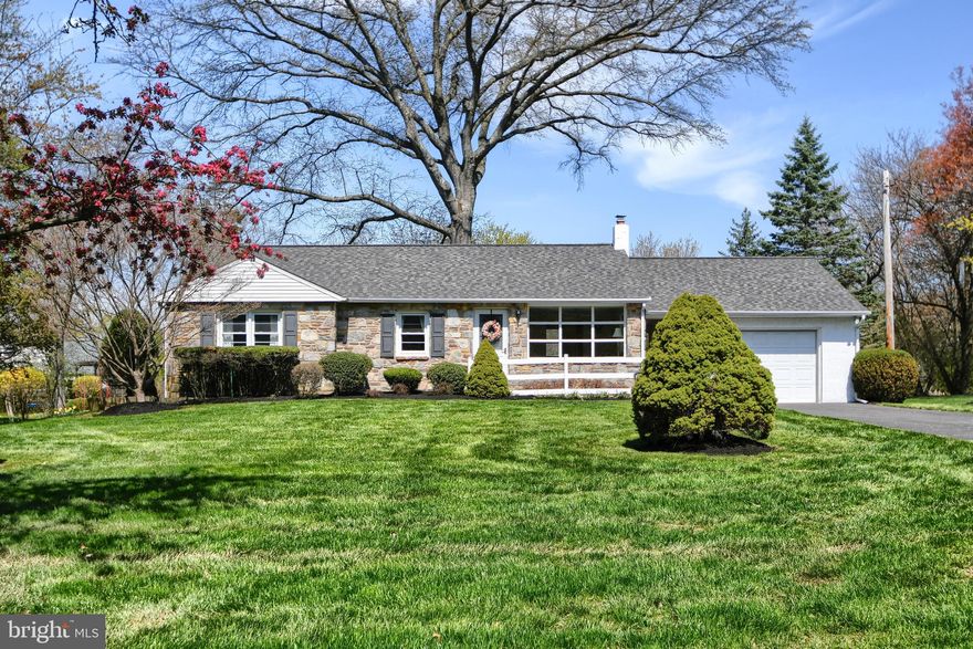 Welcome to 619 North Wales Road! This 3 bedroom 1 bathroom rancher has been lovingly maintained and is ready to move right in. This home features the best of one story living, including a bright living room, dedicated dining room and kitchen with direct access to the back patio and spacious yard. The nicely sized bedrooms and full bathroom complete the floor. Storage is not a concern, with multiple hall closets and full use of the clean and open attic space. A full basement with one finished room provides additional living and storage space. The detached one car garage and long driveway provides ample parking. Conveniently located near the Montgomeryville Mall and Wegmans for all your shopping needs, with close access to 309 and 202 for easy travel. Don’t miss this one!