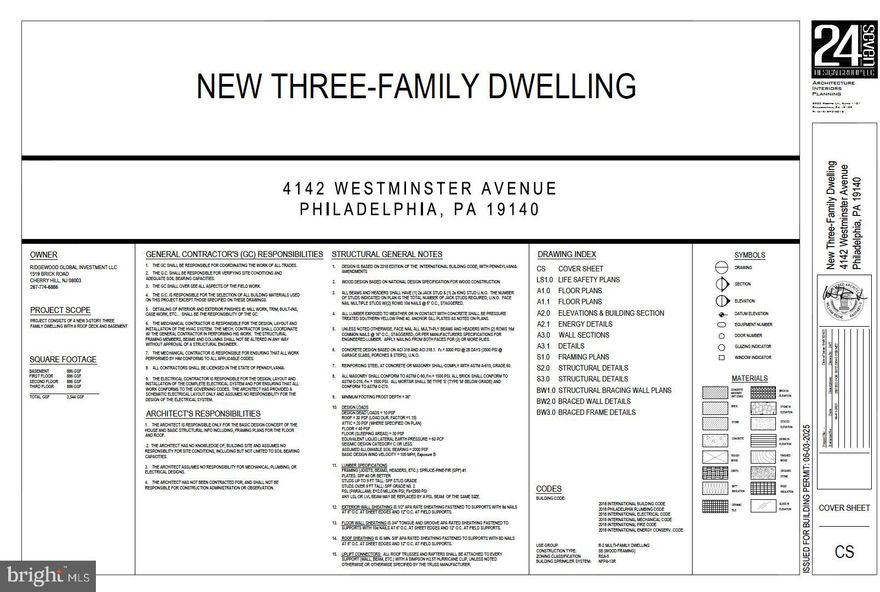 SHOVEL READY SHOVEL READY SHOVEL READY! THIS IS AN EXCELLENT OPPORTUNITY TO START YOUR NEXT TRIPLEX PROJECT. THIS LOT COMES WITH ALL APPROVED PLANS AND PERMITS FOR YOU TO COMMENCE YOUR NEXT PROJECT RIGHT AFTER YOUR CLOSING. 
THE PLAN HAS APPROVED FOR NICE SIZE TRIPLEX THAT OFFERS UNIT#1 3 BEDROOMS & 3 BATHROOMS, UNIT#2 2 BEDROOMS & 2 BATHROOMS, UNIT#3 2 BEDROOMS & 2 BATHROOMS.
UNIT #3 CAN BE RENTED 2250$, UNIT 2 & 3 1900$-2000$. THE LOCATION IS ONE THE MOST DEVELOPED STREET IN WEST PHILADELPHIA AND RAPIDLY DEVELOPING DAY BY DAY. IF YOU WANT TO DO BIGGER PROJECT 4140 WESTMINSTER AVE IS ALSO AVAILABLE AND COMES WITH PLANS AND PERMITS FOR TRIPLEX WHICH IS ALMOST IDENTICAL. THESE ARE THE ONLY SHOVEL READY INVENTORIES THAT YOU CAN BUY AND START. 
PLEASE DRIVE BY AND MAKE AN OFFER. THE AGENT HAS A FINANCIAL INTEREST!