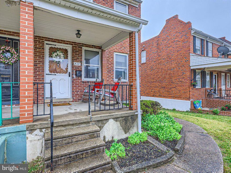 Bayview Community! This charming community is right off of Eastern Avenue next to the Hopkins Bayview facility and The newly developed Yard 56 shopping community--   417 is in end of group townhome with three bedrooms and 1.5 baths offering a little more space than the inside unit townhomes.
An open floor plan with lots of natural light.. it's a mixture of original charm and updates waiting for its new homeowner. The original kitchen still has the metal cabinets and farm sink -- and they are keepers!!  Updated stove and refrigerator.. there is a separate dining room area.. Three bedrooms upstairs each have a closet.  Bathroom has the original subway/black & white tile!!   Full basement with a club room-- 
 Knotty Pine/closet built-ins and work station /windows for light-- flexible for more living space     Bedroom, office or workspace..  The rear of the basement is good, usable space with a laundry hookup and half bathroom.  Washing Machine (as-is)  Central air conditioning - the system and the hot water heater have also been updated and are like NEW .. Extra room for storage. There's a walk out stair to the rear fenced yard. Make it your own comfortable green space for gardening or entertaining!  There is plenty of shopping nearby. Public transportation on Eastern Avenue if needed. Easy access to interstate 95 and the tunnels. Or downtown. A diamond in the rough, this home is being sold as is --But it is ready for you to call HOME ! It's a charmer!