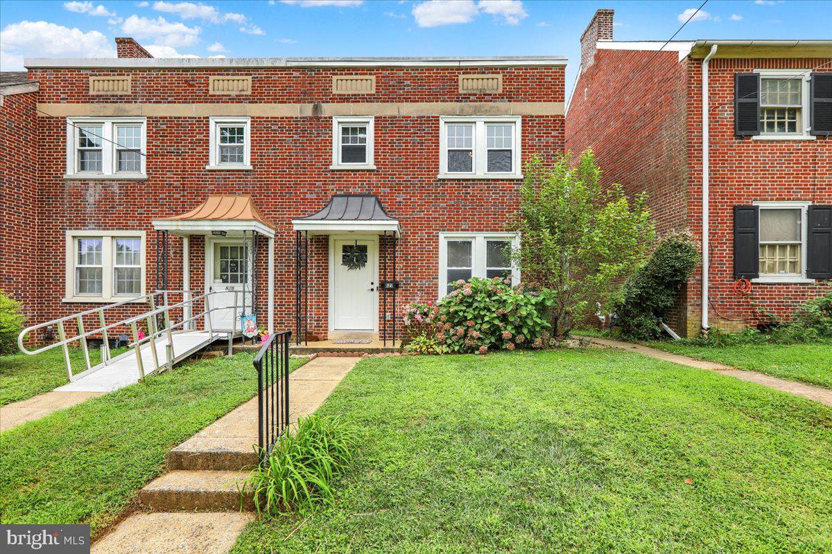 Welcome Home to this beautifully remodeled end-of row home featuring an open floor plan, LVP and hardwood floors, exposed brick wall in living and dining areas and a 1/2 bath on the 1st floor. In the kitchen you will enjoy a center island with built-in dishwasher, butcher block countertops, tile backsplash and large farm sink. Upstairs are 3 bedrooms with hardwood floors and a remodeled bathroom with tub/shower, tile floor and vanity. Step outside to a fenced- in backyard and covered patio. 2 off-street parking spaces are an added plus! Schedule your showing today to preview this adorable home!