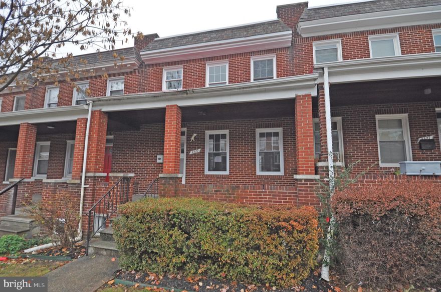 Charming porch front home in Belair-Edison. Property is configured for 2, 1 bedroom/1 bath units but legally zoned as only 1 unit. Rear parking w/ 1-car garage & Tankless water heater. 1 Block from Herring Run Park & close to commuter routes. This is a Fannie Mae HomePath Property.  >> AGENTS   SEE AGENT REMARKS FOR OFFER INSTRUCTIONS.