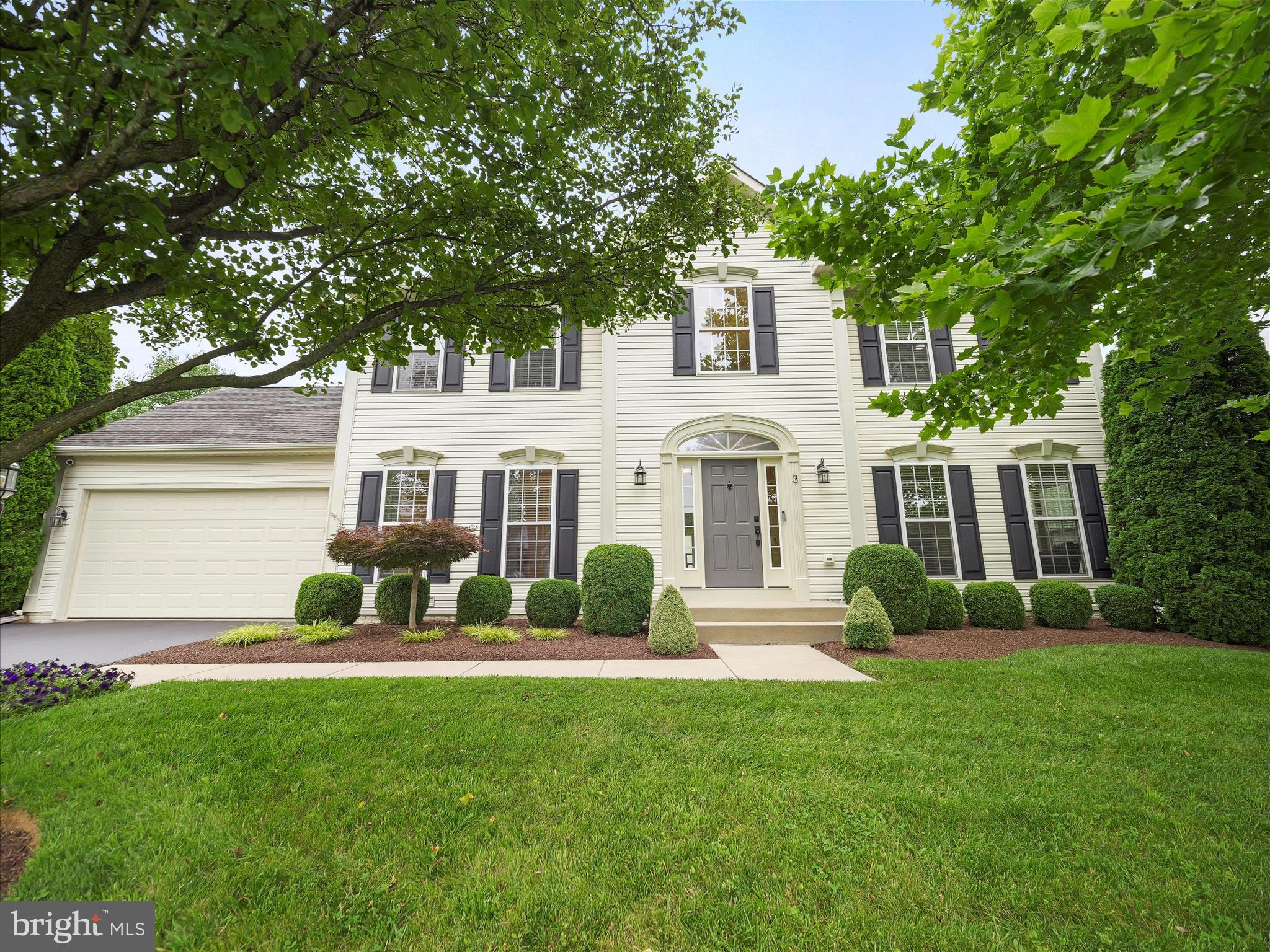 A MUST SEE! Easy to show!
Welcome to 3 North Pointe Terrace, a stunning home located in the highly desirable North Pointe community of Middletown, MD. This impeccably maintained property offers five spacious bedrooms and three and a half baths, combining comfort, style, and functionality. Recent upgrades include dual HVAC systems replaced in 2024. Driveway resealed (2025).
Step into the inviting two-story foyer with a beautiful turned staircase leading to the upper level. Gleaming hardwood floors flow throughout the main level, creating a warm and elegant atmosphere. The gourmet kitchen is truly a chef’s dream, featuring an abundance of cabinet and counter space, a huge center island with breakfast bar, newly updated quartz countertops, and newer stainless-steel appliances including a double wall oven and five-burner gas cooktop. A separate pantry offers even more storage. The kitchen opens to a bright breakfast room filled with natural light, which leads to a large family room with custom blinds, newer carpeting, and a cozy gas fireplace.
For more formal gatherings, there is a separate dining room complete with crown molding and chair rail, as well as a spacious living room that could easily be used as a home office. A convenient main-level laundry room is located just off the kitchen.
Upstairs, newly installed hardwood flooring runs through the hallway, leading to a luxurious primary owner’s suite with newer carpet, a walk-in closet, and an updated en-suite bath. The bath features a soaking tub, walk-in shower, newer designer tile, and a dual-sink vanity. Three additional generously sized bedrooms share a beautifully updated full hall bath.
The finished lower level offers even more living space, including a large recreation room with new laminate flooring, a fifth bedroom or bonus room, and a full bath with walk-in shower. There is also walkout access to the backyard, making it ideal for entertaining or multi-generational living.
Outside, you will find rear back yard great for pets and a newly installed stamped concrete patio just off the breakfast room, ideal for relaxing or hosting guests. The two-car attached garage has painted drywall and provides plenty of storage.
Best of all, there is no HOA, and the home is located in the highly acclaimed Blue Ribbon Middletown school district. Enjoy everything Middletown has to offer, including local favorites like The Main Cup, Dempsey’s Diner, and Tapas on Main, as well as nearby grocery stores, gas stations, and Richland Golf Course. You are just minutes from Interstate 70, making commuting easy and convenient.
Do not miss this incredible opportunity. This home truly has it all!
