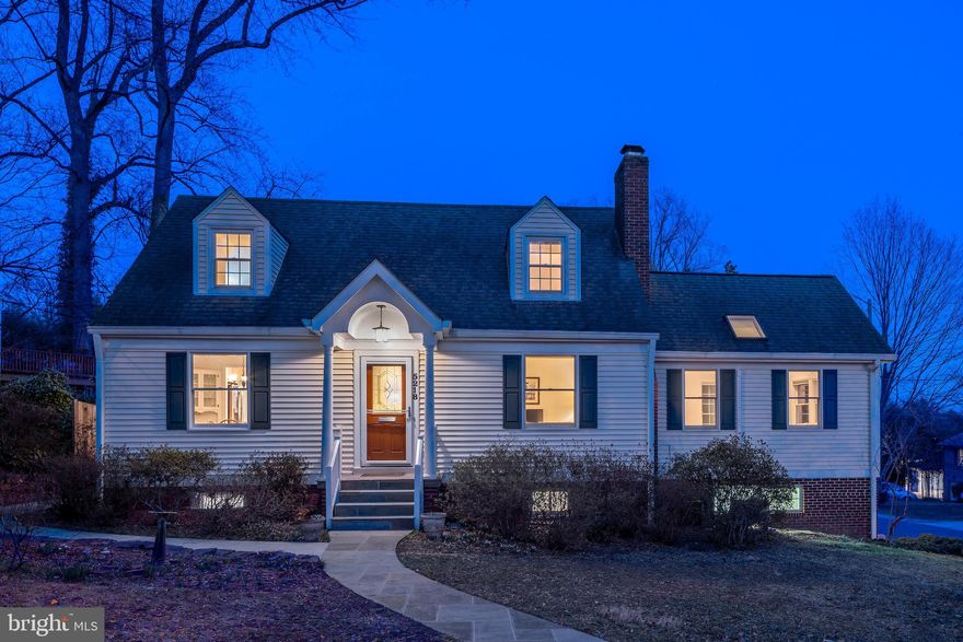 Welcome home to this sunny Cape Cod within walking distance to NIH/Walter Reed & Metro!  Maplewood Alta Vista Park is 3 blocks away with playground & playing fields.   Thoughtfully updated and lovingly maintained, this home boasts a living room with gas fireplace and built-ins, an open dining/breakfast room with builtin corner cabinets adjacent to the remodeled kitchen, a cheerful screened porch addition with IPE flooring, hallway full bath, office (formally the 3rd bedroom- the adjacent family room could be the owners' bedroom) that opens to the enormous family room addition with cathedral ceiling, skylights and heated floors!  Upper-level features include two bedrooms and a full hallway remodeled bath.  The lower level adds another bedroom/guest room, rec room, and an immaculate storage area with new luxury vinyl plank flooring, a cedar closet, and a laundry/utility room with a door to the oversized one-car garage addition.  Freshly painted, the siding and windows have been replaced, as has nearly every major system in the house - see the disclosure list for the Home Improvement History document.  Stone walkways and blooming gardens frame this happy home - don't miss this turnkey gem!