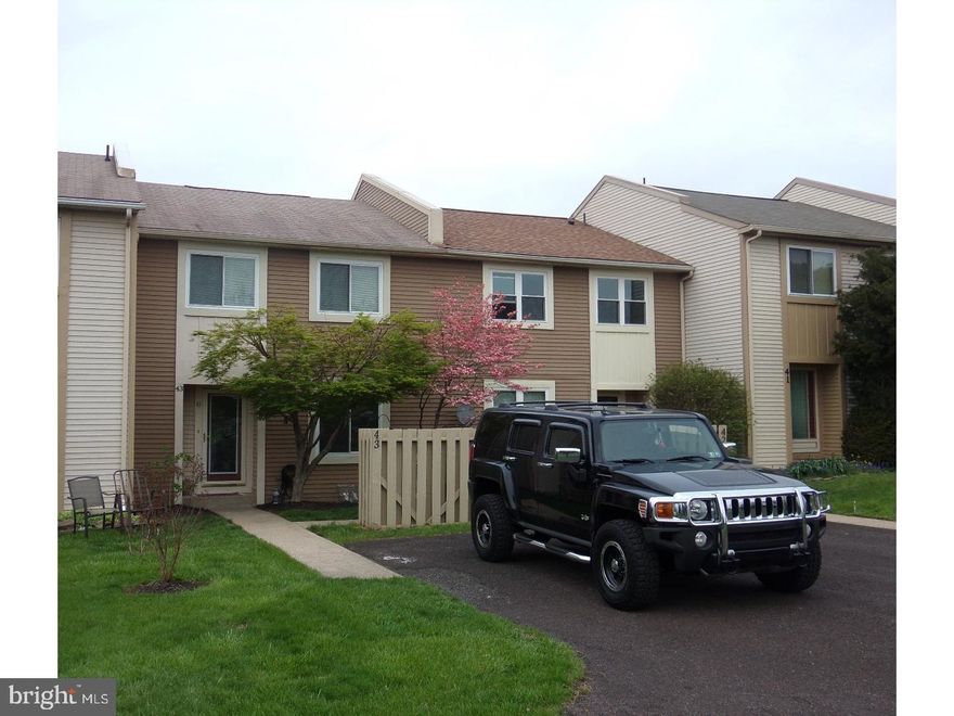Large Townhouse,,(1540 Sq Ft) 3 large bd/rms,,2.5 baths,,Big Dry Basement ,, 2 Reserved Parking spaces right outside front door,,New High Energy Efficient Heater,,New central Air Unit,,, All Newer Windows,, 2 Newer Slider Doors, Newer Vinyl Siding ,,Large Eat-In-Kitchen with Extra Cabinets ,,Entertain in your Large 2 story Family Room with Brick Fireplace and Slider door leading to Large Prvite Patio,,,Large Master Suite with Slider doors to a nice 2nd floor Deck overlooking trees,, Updated Master Bathroom,, 3 large sized Bedrooms,, All New 6 Panel Doors,, Big Formal Dining Room,, You ,,This Home has Extra Insulation (Great for Low Energy bills) ,, Pull downstairs to large Floored attic (Plenty of Extra Storage) ,,Central Bucks South School District,,,,