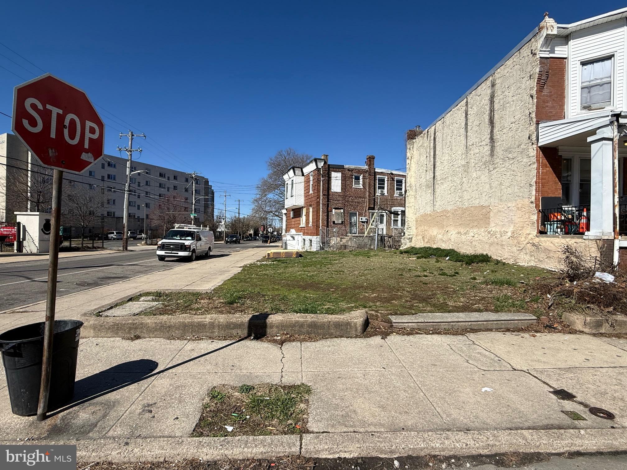 Corner vacant lot for sale in Philadelphia. Size is 16 x 56.