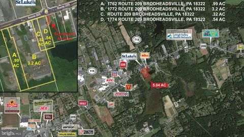 Vacant Land For Sale - 1762 Route 209<br/> BRODHEADSVILLE, PA 18322