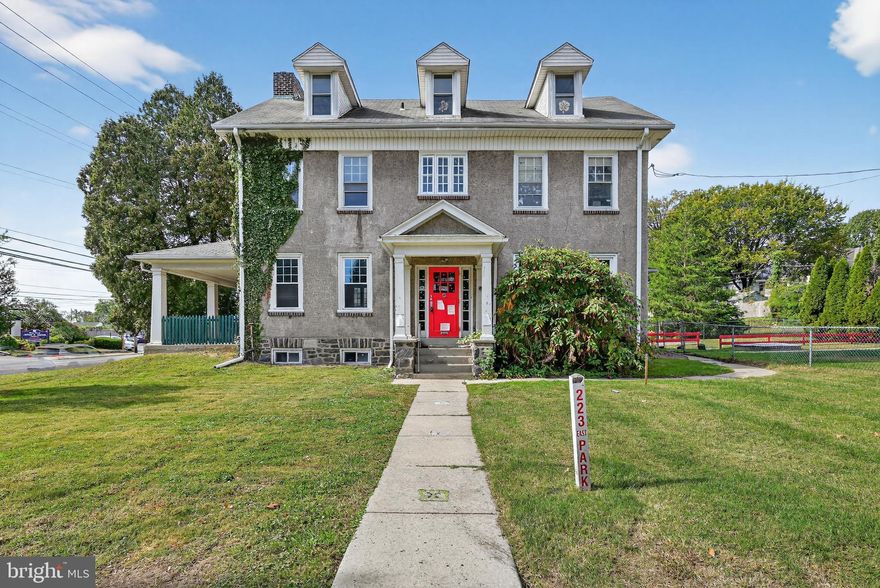 Welcome to 223 E Park Road, a classic 1930s Colonial brimming with potential in the heart of Havertown and the highly sought-after Haverford School District! This spacious 6-bedroom, 2-bath home offers a traditional layout with timeless character and charm, ready to be brought back to life with your personal touch. Formerly used as a daycare, the property is a blank canvas awaiting your vision. Whether you’re dreaming of restoring its original beauty, modernizing it, or creating the perfect forever home, the possibilities are endless.

Featuring generous room sizes, abundant natural light, and a prime location, this home is close to many local favorites including Brookline Boulevard shops and restaurants, Veterans Park, the Haverford YMCA, and the Darby Creek Trail. Enjoy easy access to major routes, public transportation, and all that this vibrant community has to offer.

Bring your creativity, your hammer, and make this Havertown gem your own. Don’t miss this rare opportunity to reimagine a piece of local history in one of Havertown's most desirable neighborhoods!