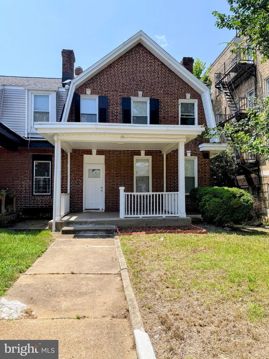 Nestled in the charming Forest Park neighborhood, this  Newly renovated delightful end-of-row townhouse exudes warmth and character.  Built in 1920, its Colonial architectural style is complemented by a sturdy brick exterior, offering both timeless appeal and modern comfort. Step inside to discover a fully finished basement, perfect for a cozy family room or a versatile space for hobbies. With three spacious bedrooms and three full bathrooms plus a convenient half bath, this home is designed for both relaxation and functionality. The heart of the home is the inviting kitchen, equipped with essential stainless steel appliances including a built-in microwave, gas oven/range, and a dishwasher, making meal prep and cleanup a breeze. Outside, the property features a generous lot size of 2250 square feet, providing ample room for outdoor activities or gardening. The detached garage, with space for two vehicles, offers both convenience and additional storage. This residence is not just a house; it’s a place where memories are made. With its blend of classic charm and modern amenities, it’s ready to welcome you home. Don’t miss the opportunity to make this inviting space your own!