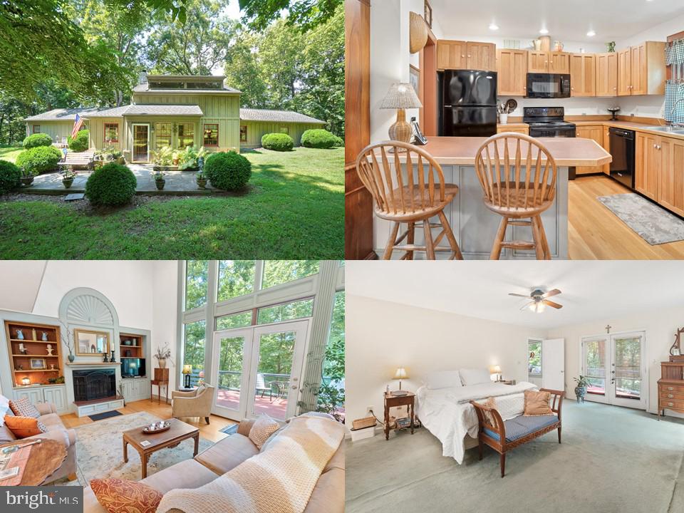 Welcome home to Horseshoe Bend! This incredible 3 bedroom, 2 bathroom home is located on over 5 gorgeous acres of land to lead right up to the historic Antietam creek! Nestled in the woods with an abundance of privacy, personal meadow, and beautiful views! This home feels open and inviting, full of windows and natural light! Everything you need is on one floor! At the heart of the home is the vast family room which boasts vaulted ceilings, full length windows, wood fire place, oak floors, built ins, and connects to the expansive deck! The large kitchen features ample counter and storage space, recessed lighting, and breakfast nook! Located off the kitchen, connecting to the family room is the dining area. The large primary bedroom with access to the deck, and bathroom with soaking tub! The home has two additional spacious bedrooms and another full bath! Main level also features sunroom and laundry room! Upstairs is spacious loft overlooking the family room and downstairs has walkout basement! Two car garage that doubles as a workshop provides much space for projects! Adventure on your own property or visit the 40-acre community meadow with private fishing on Antietam creek! The area is perfect for those who love history! Close to Antietam Battlefield, Harpers Ferry, Shepherdstown, and much more! Don’t miss out on this incredible home!