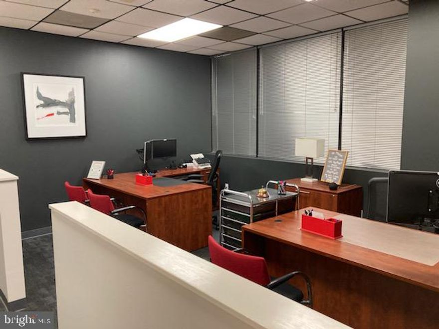 Price reduced, looking for a good Tenant!  Fully improved office space available immediately!  Office floorplan includes reception, copier room, private offices, a large conference room with its own entrance/exit, and a private bathroom with adjacent sink and bar area.  Long term lease appreciated.  The offices were completely renovated in 2018, New paint throughout in 2023.   The space shows beautifully.  There is an atrium between this space and the salon next door that may be used for breaks and informal gathering.  Plenty of parking in this popular office complex.  EZ to show!

This office space is also For Sale at $325,000.  See MDSM 2018144