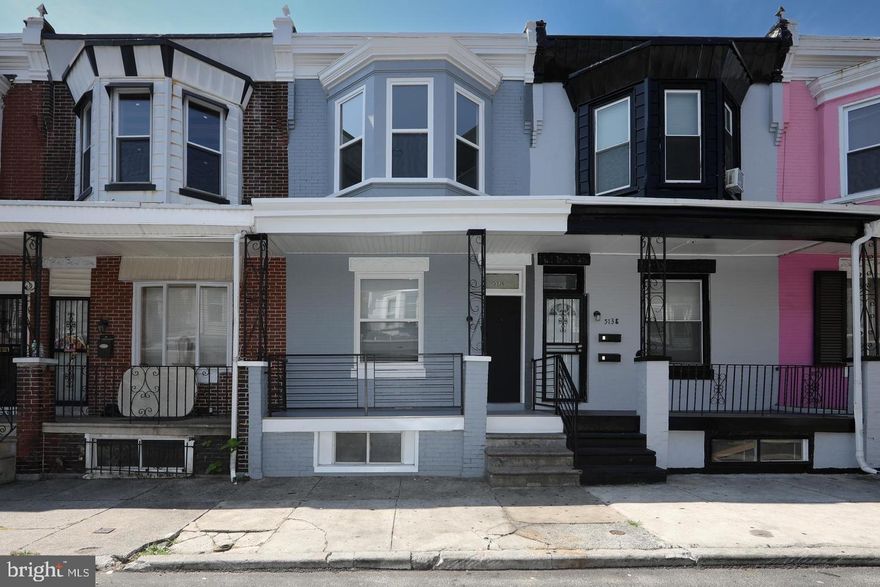 Now available is this updated home in West Philly which was  completely  renovated in 2023! A spacious Living Room with lots of natural light, gorgeous flooring flows into the dining room. Adjacent to the dining room is the kitchen which has all new cabinetry, plenty of counterspace. and new appliances! Upstairs are 3 bedrooms all freshly painted with all new flooring. Full updated bathroom is also upstairs. Basement can be used as storage space, workout area, office space. Back patio is a great place for your grill and summer BBQ's. New windows! Central Air! Close to transportation, restaurants, and shopping. This home is move in ready! Welcome Home!